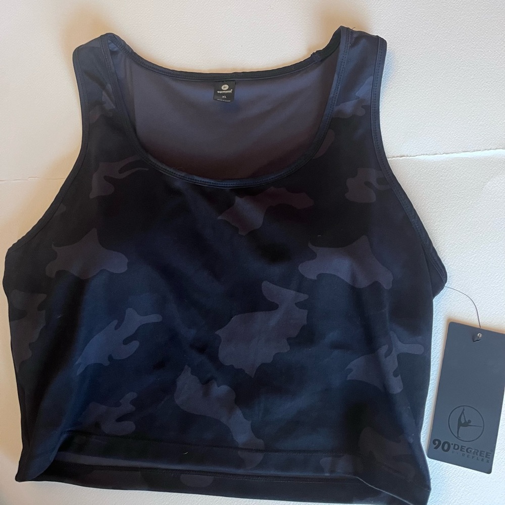 NWT 90 degree longline sports bra